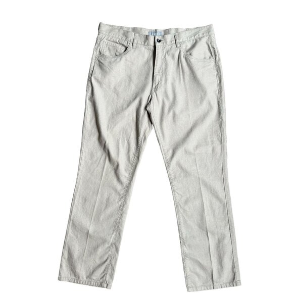 Axist Mens Linen Pants Size 36 Coastal Chino Tan‎ Lightweight Beach Straight Leg - Picture 1 of 8